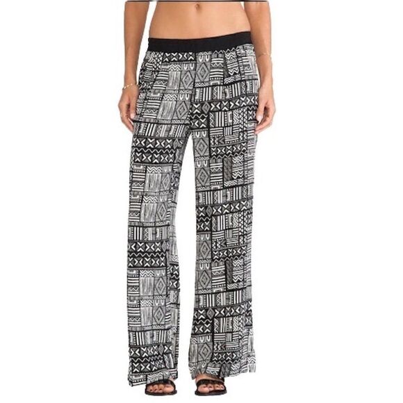 Sanctuary Revolve Tribal Wide Leg Graphic Print Pant Large - Picture 1 of 5